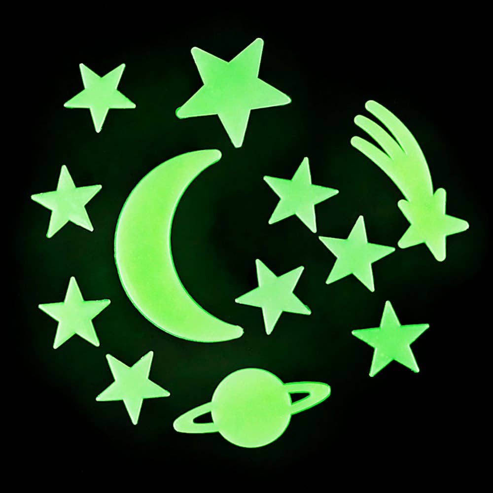 Glow in the Dark - Star and Moon Stick Ons